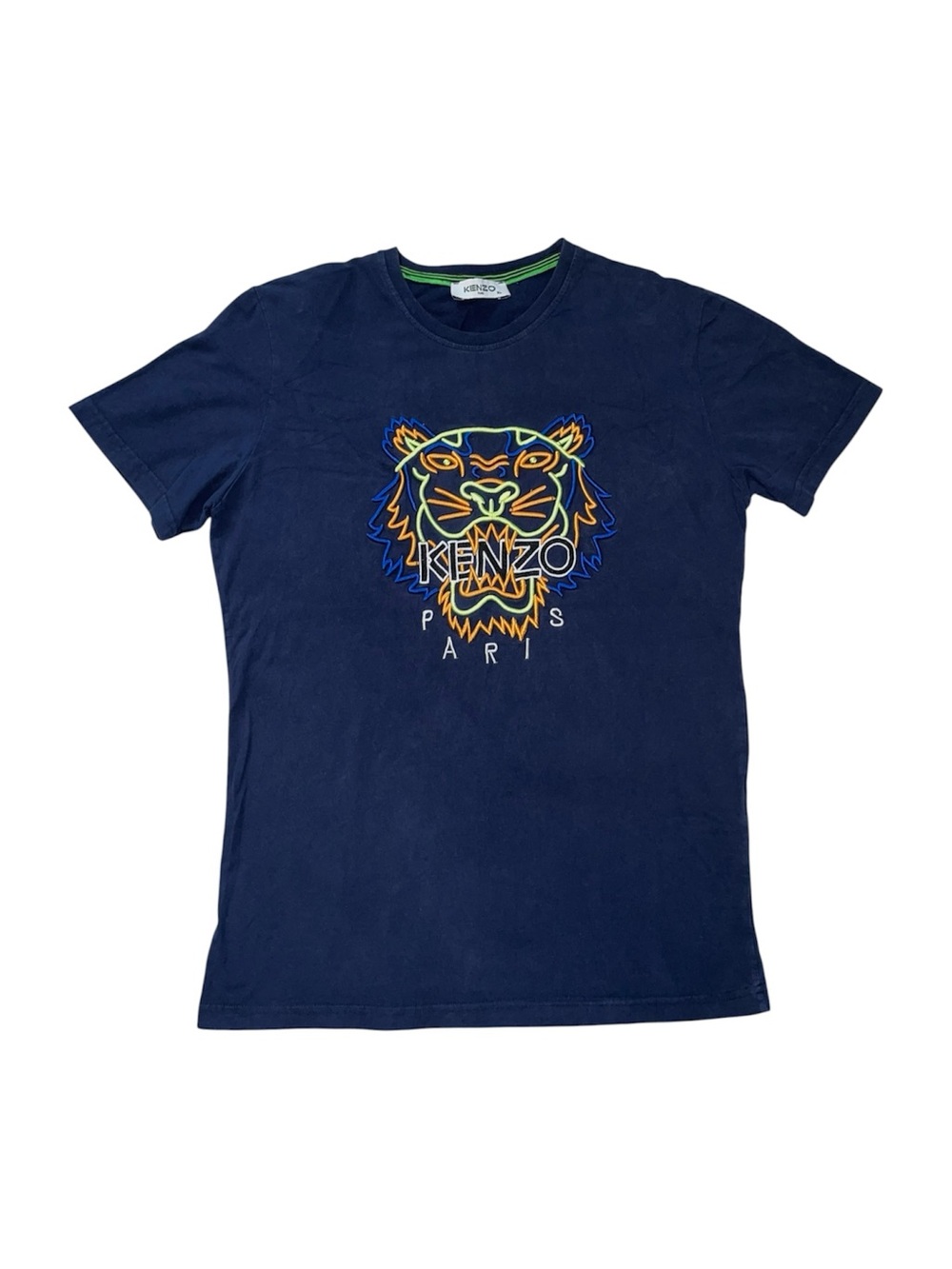 Kenzo Paris Neon Tiger Dark Blue T-Shirt